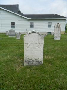 Karl Müller's headstone in St. John's Lutheran Church cemetery, Bridgewater, Michigan